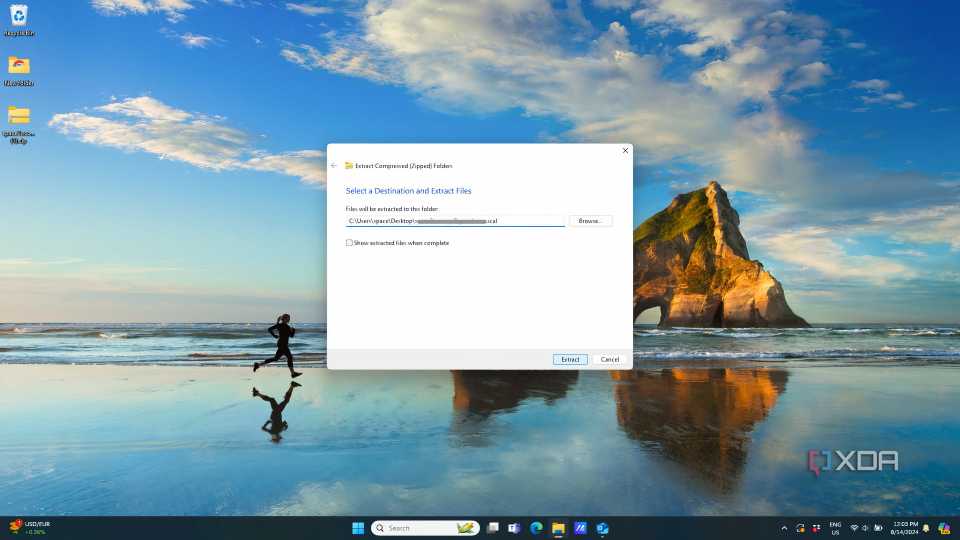Window open to select download destination for Google Calendar ICS file