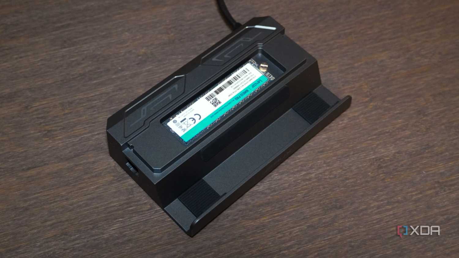 The 2TB SSD inside the Jsaux Steam Deck dock.