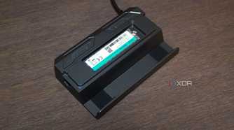The 2TB SSD inside the Jsaux Steam Deck dock.