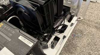 pc being built showing fan cables