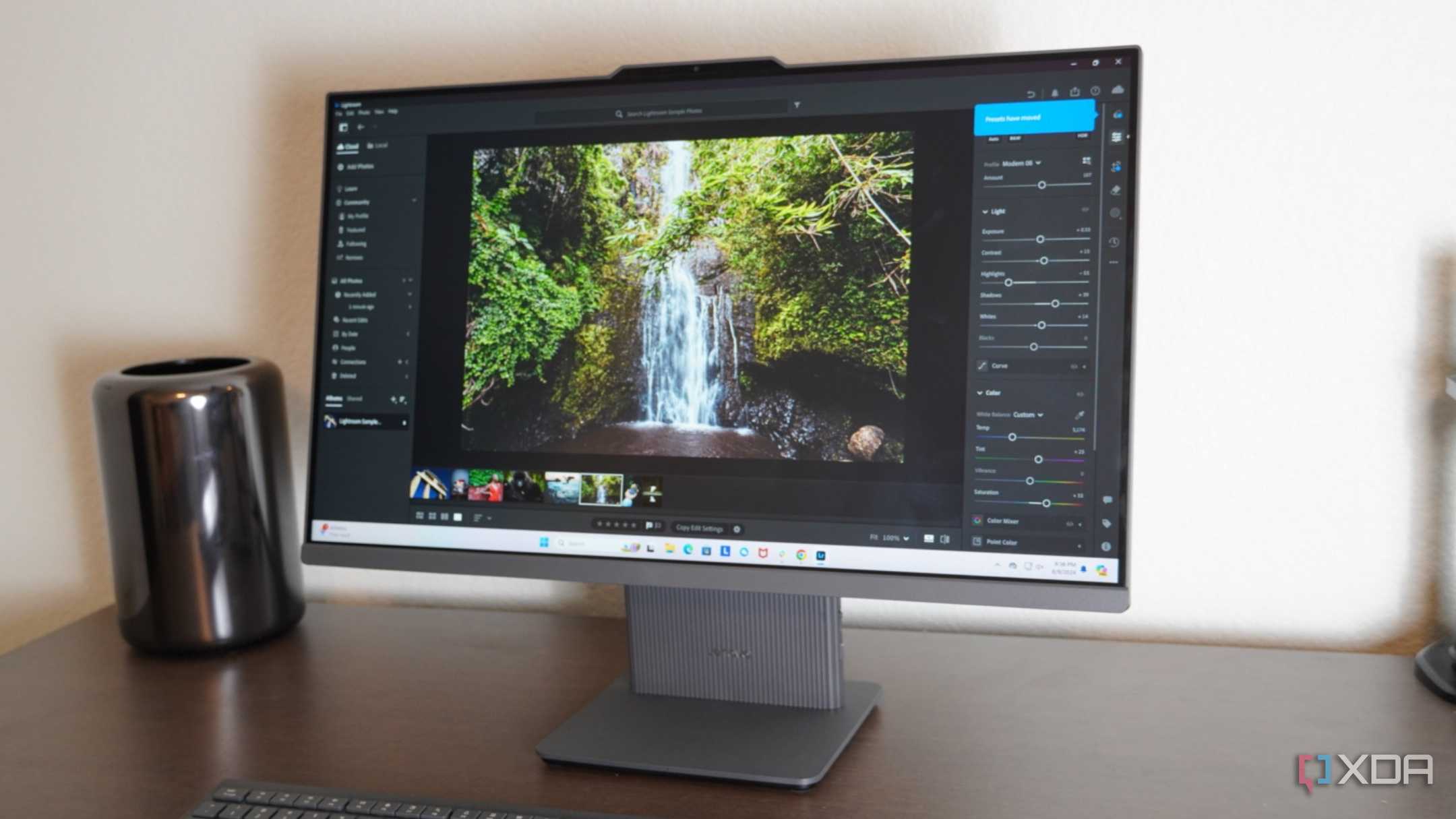 Lightroom running on the Lenovo IdeaCenter AIO.