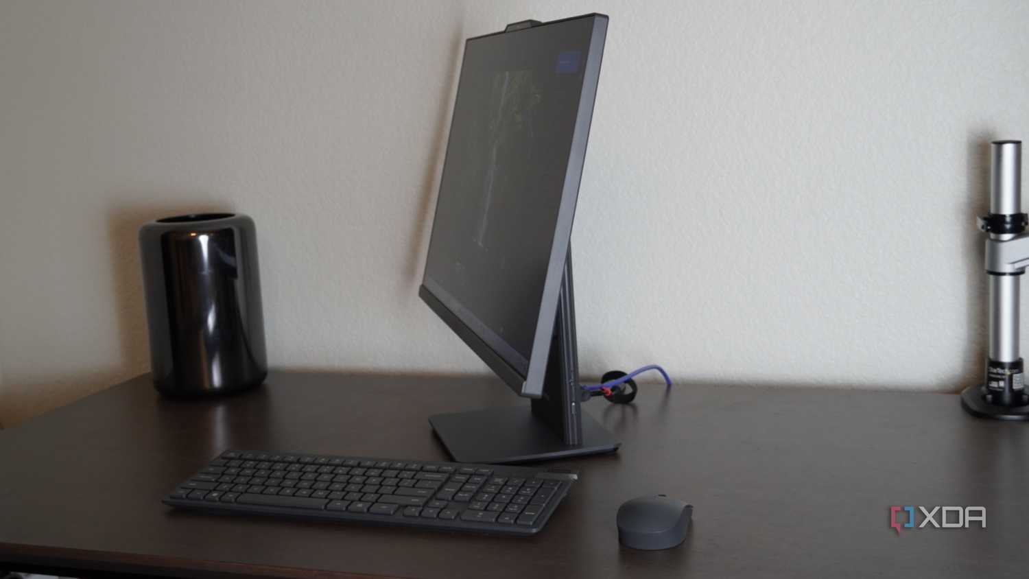A side view of the Lenovo IdeaCenter AIO.