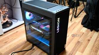 Shot of Lenovo Legion 7i Gen 8 on hardwood floor