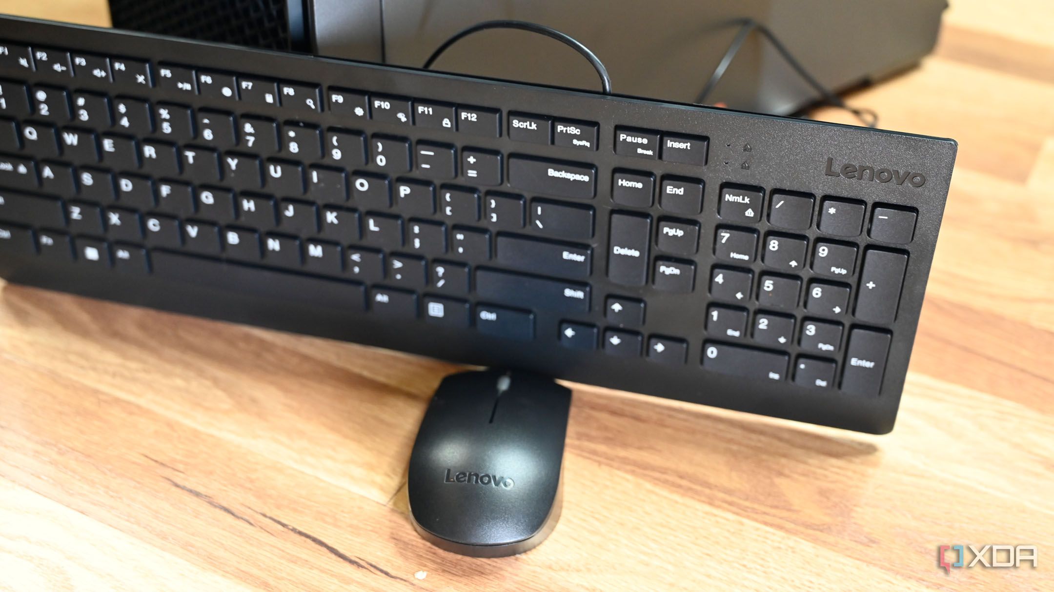 Shot of keyboard and mouse included with Lenovo Legion 7i Gen 8