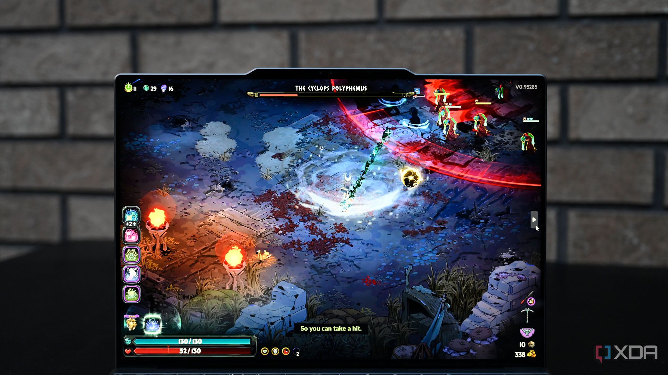 Shot from Hades II video game on Lenovo ThinkBook 13x G4's screen