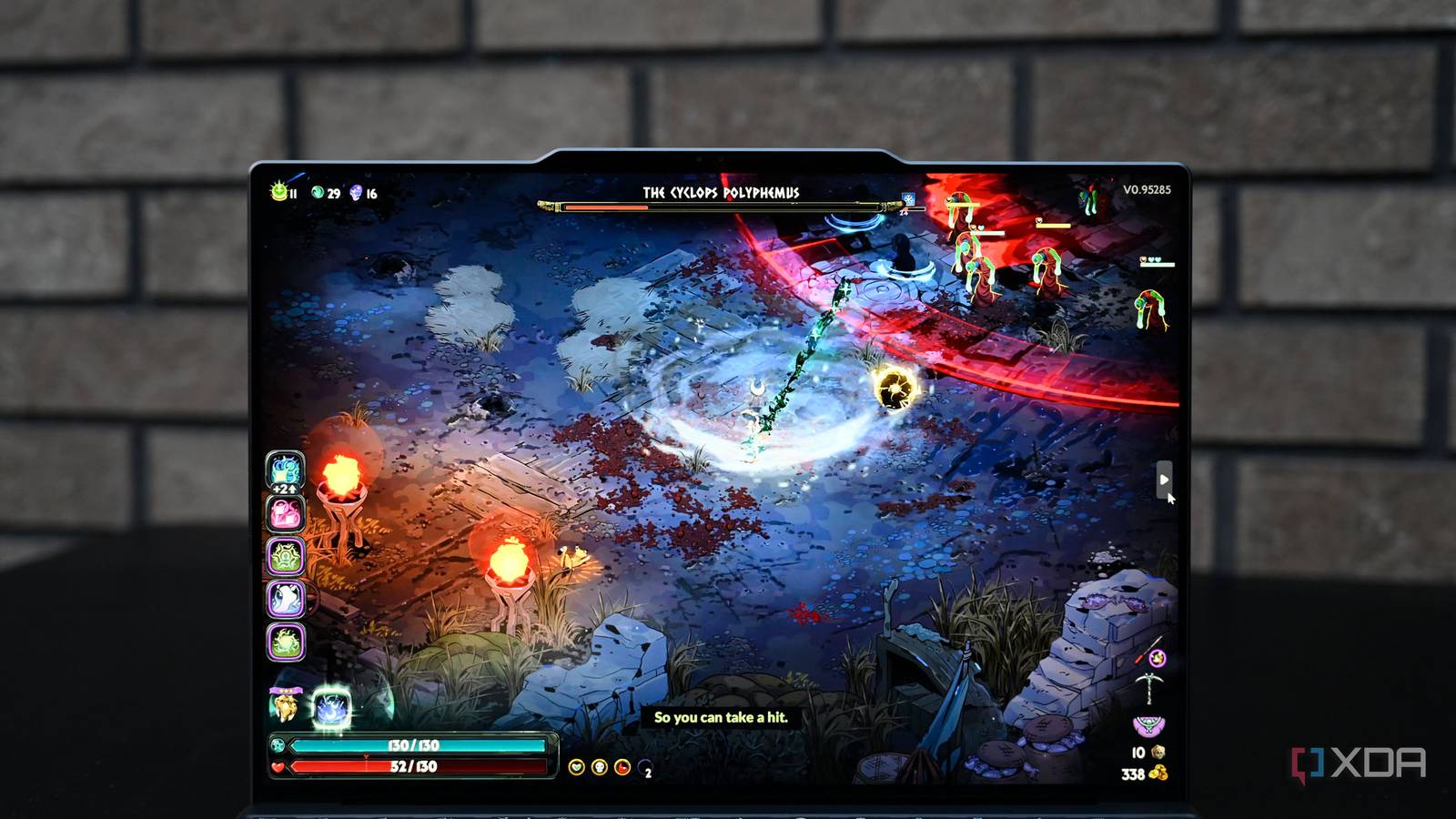 Shot from Hades II video game on Lenovo ThinkBook 13x G4's screen