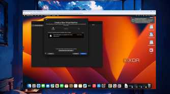 The VMware Fusion Pro interface in a macOS Ventura VM in Proxmox
