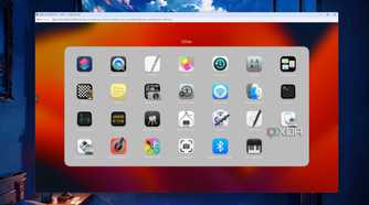 The macOS Launchpad in a macOS Ventura VM in Proxmox