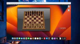 The Chess app available in a macOS Ventura VM running on Proxmox