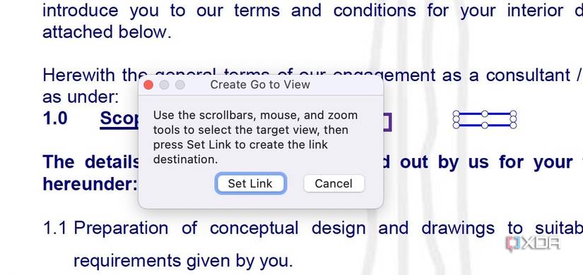 set link in Adobe Acrobat