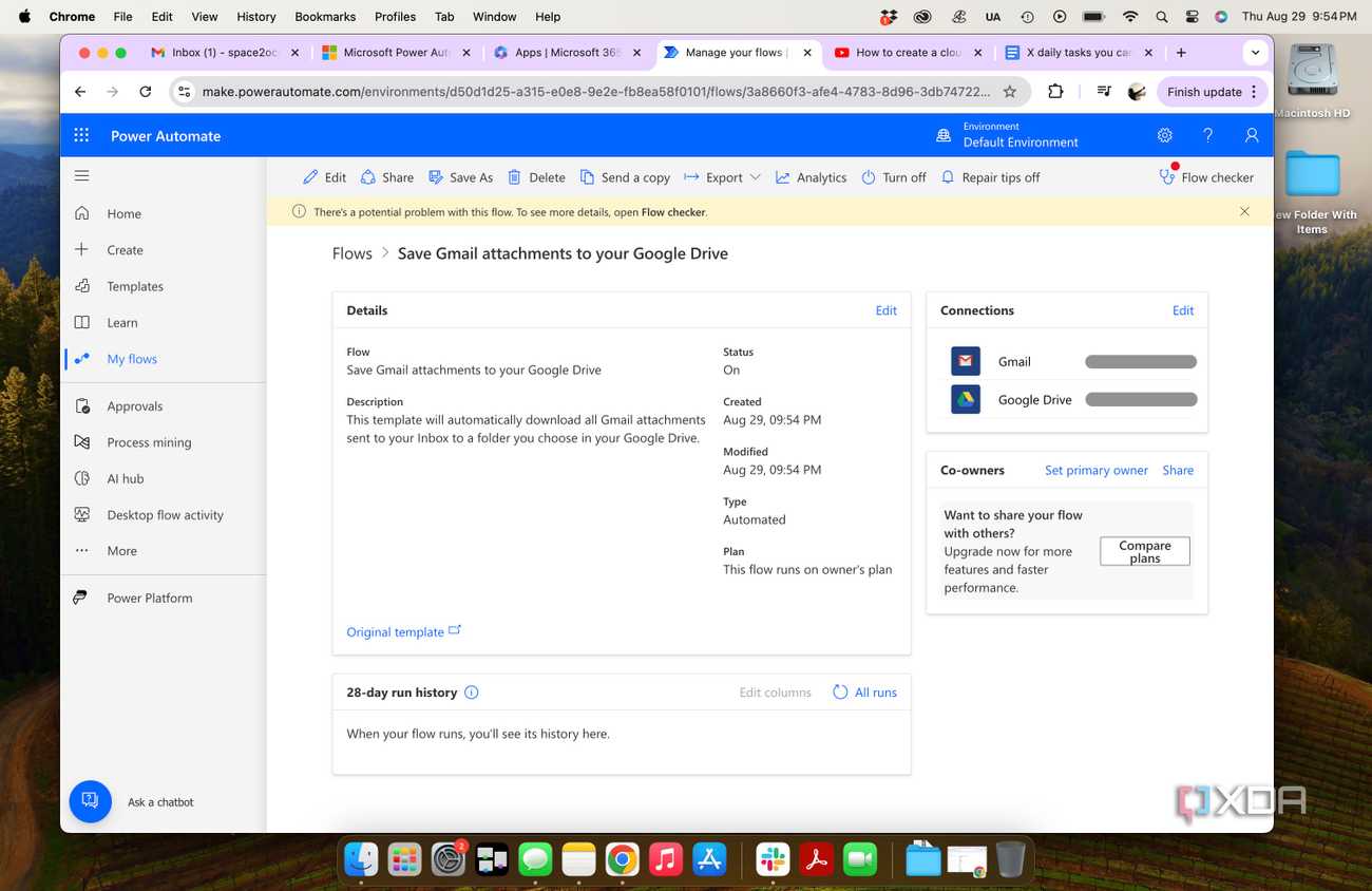 Microsoft Power Automate - download email attachments from Gmail to Google Drive