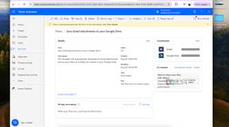 Microsoft Power Automate - download email attachments from Gmail to Google Drive