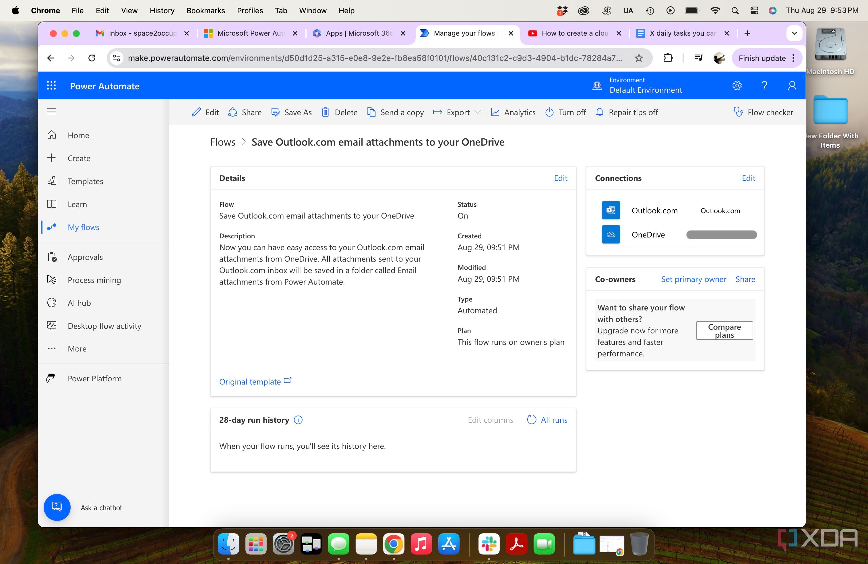 Microsoft Power Automate - download email attachments from Outlook to OneDrive