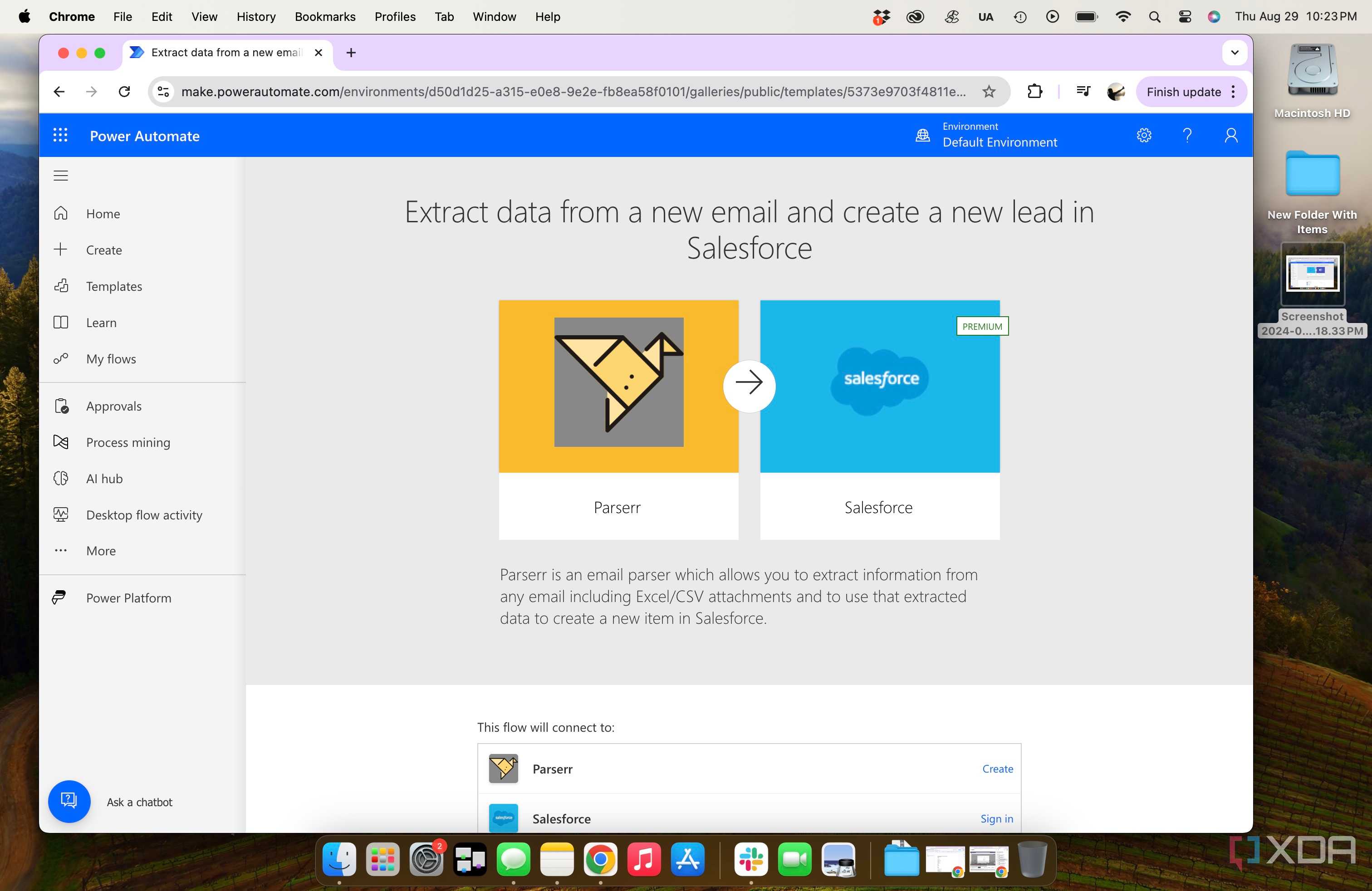Microsoft Power Automate - extract data from email for new lead in Salesforce