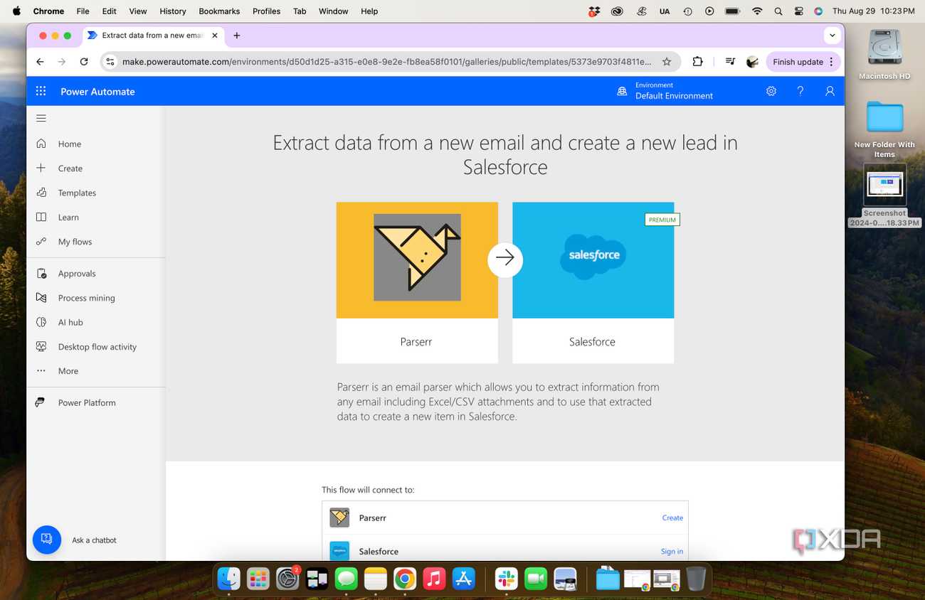 Microsoft Power Automate - extract data from email for new lead in Salesforce