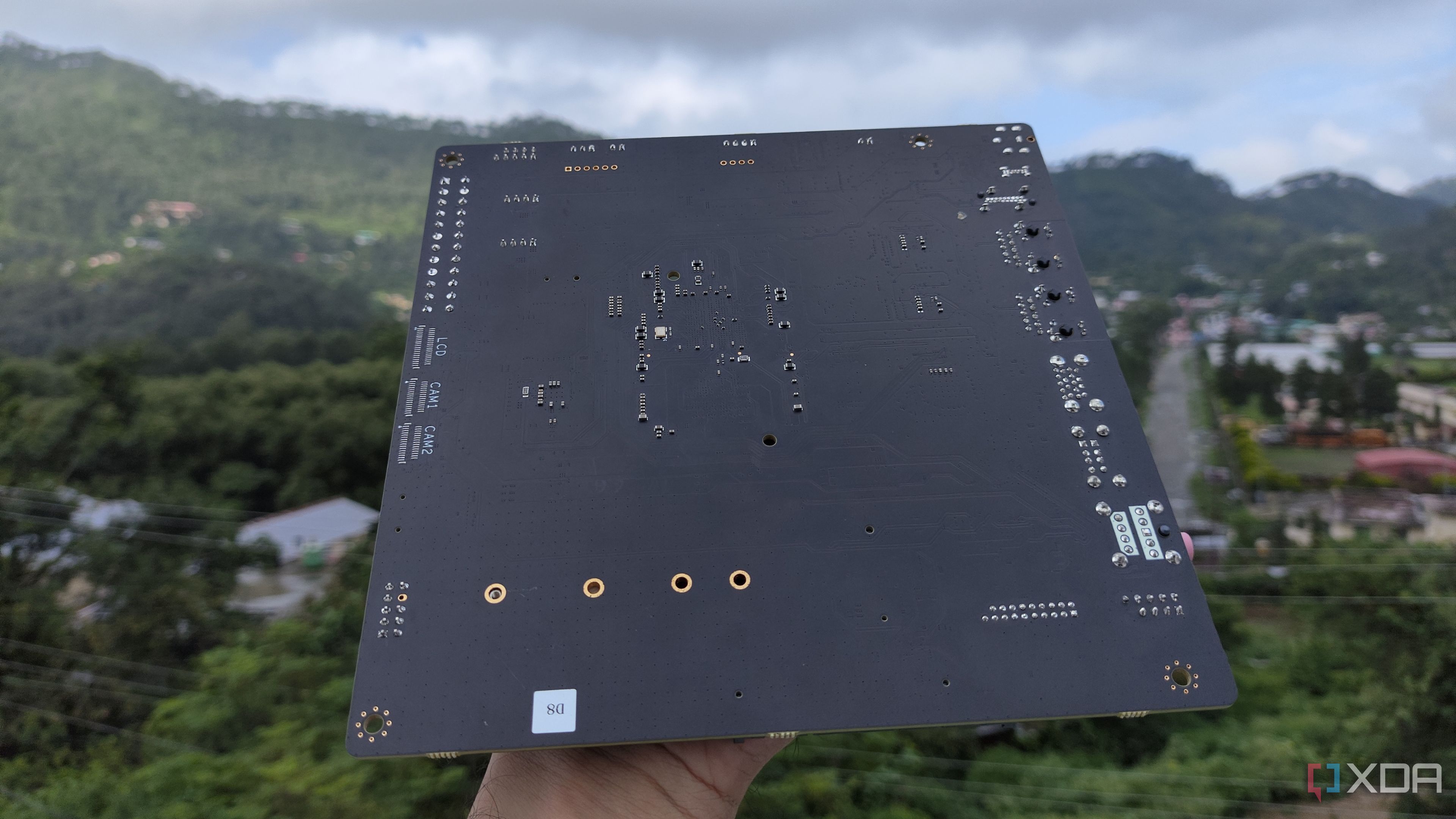 The rear side of the Milk-V Jupiter mini-ITX motherboard