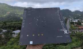 The rear side of the Milk-V Jupiter mini-ITX motherboard
