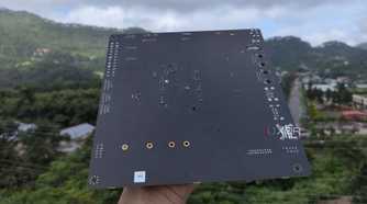 The rear side of the Milk-V Jupiter mini-ITX motherboard