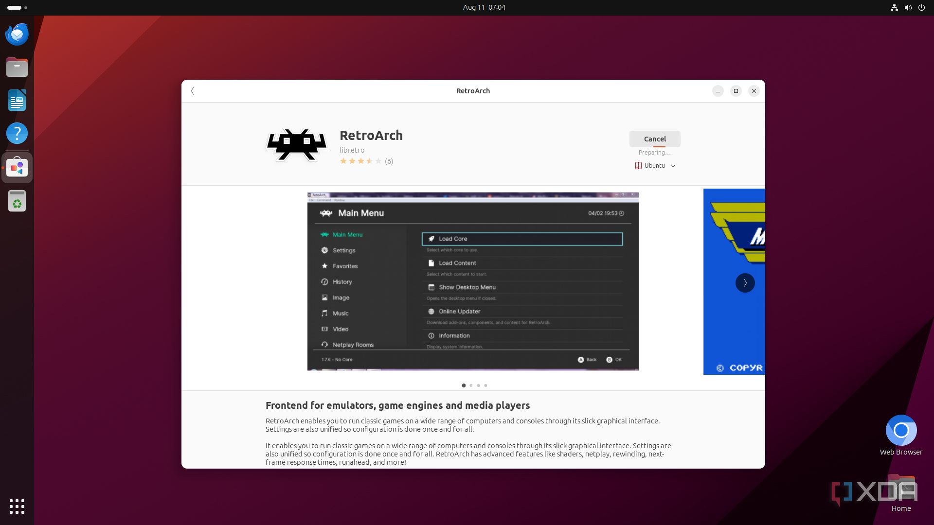 Installing RetroArch from the Ubuntu Store on the Milk-V Jupiter