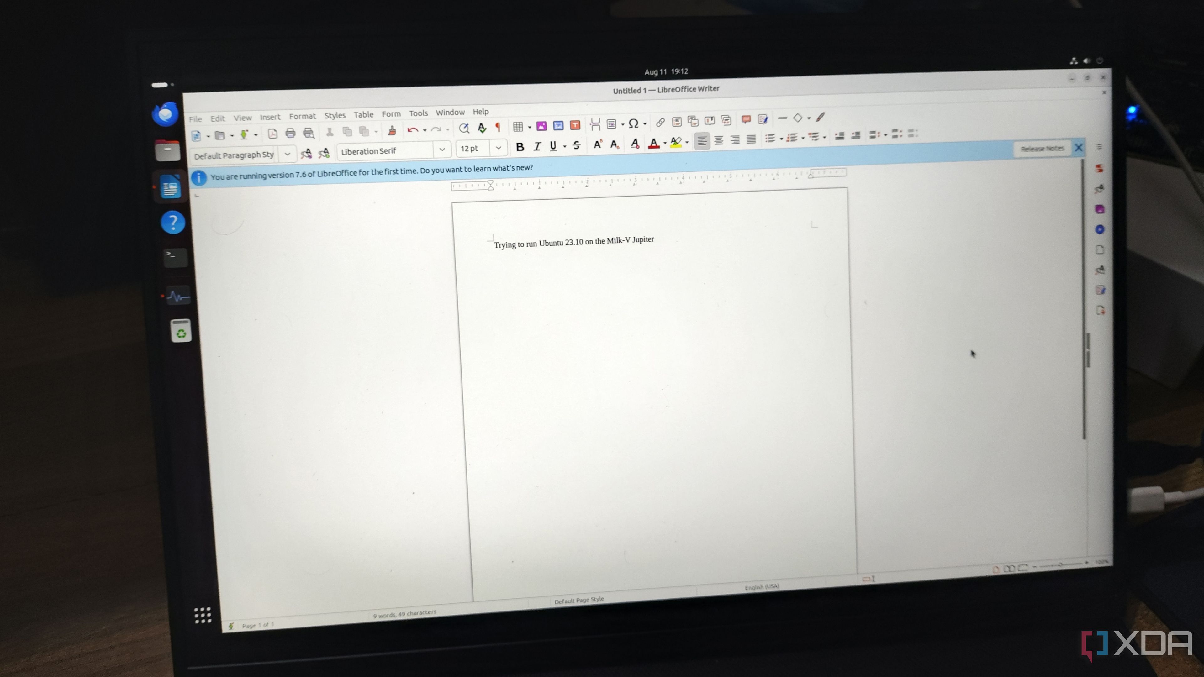 Running LibreOffice apps on the Milk-V Jupiter
