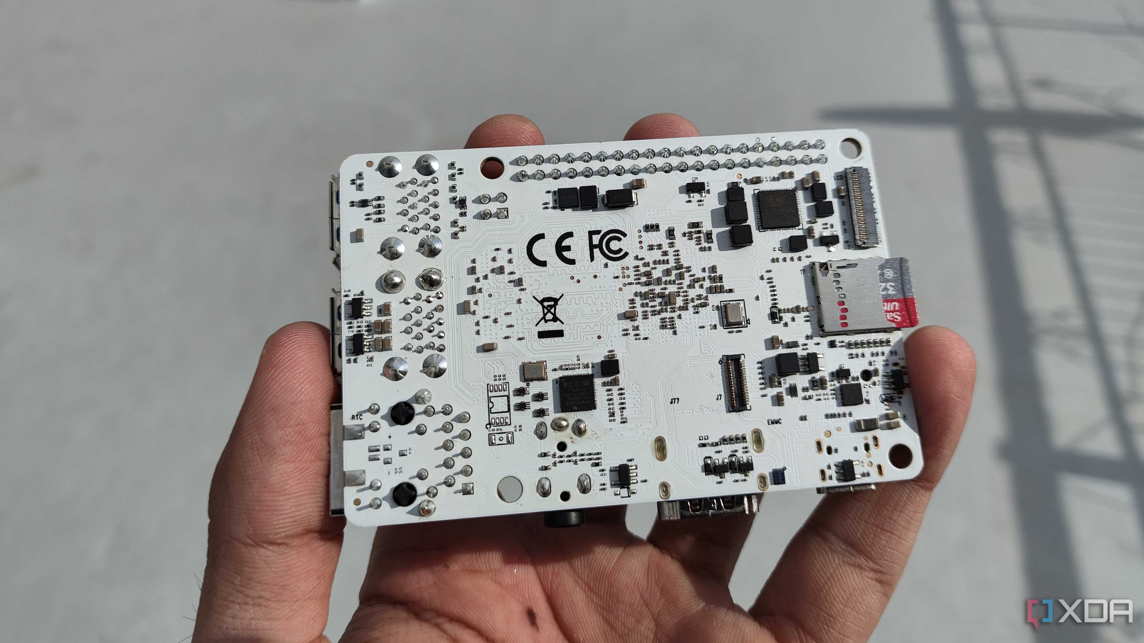 A person holding a Milk-V Mars SBC