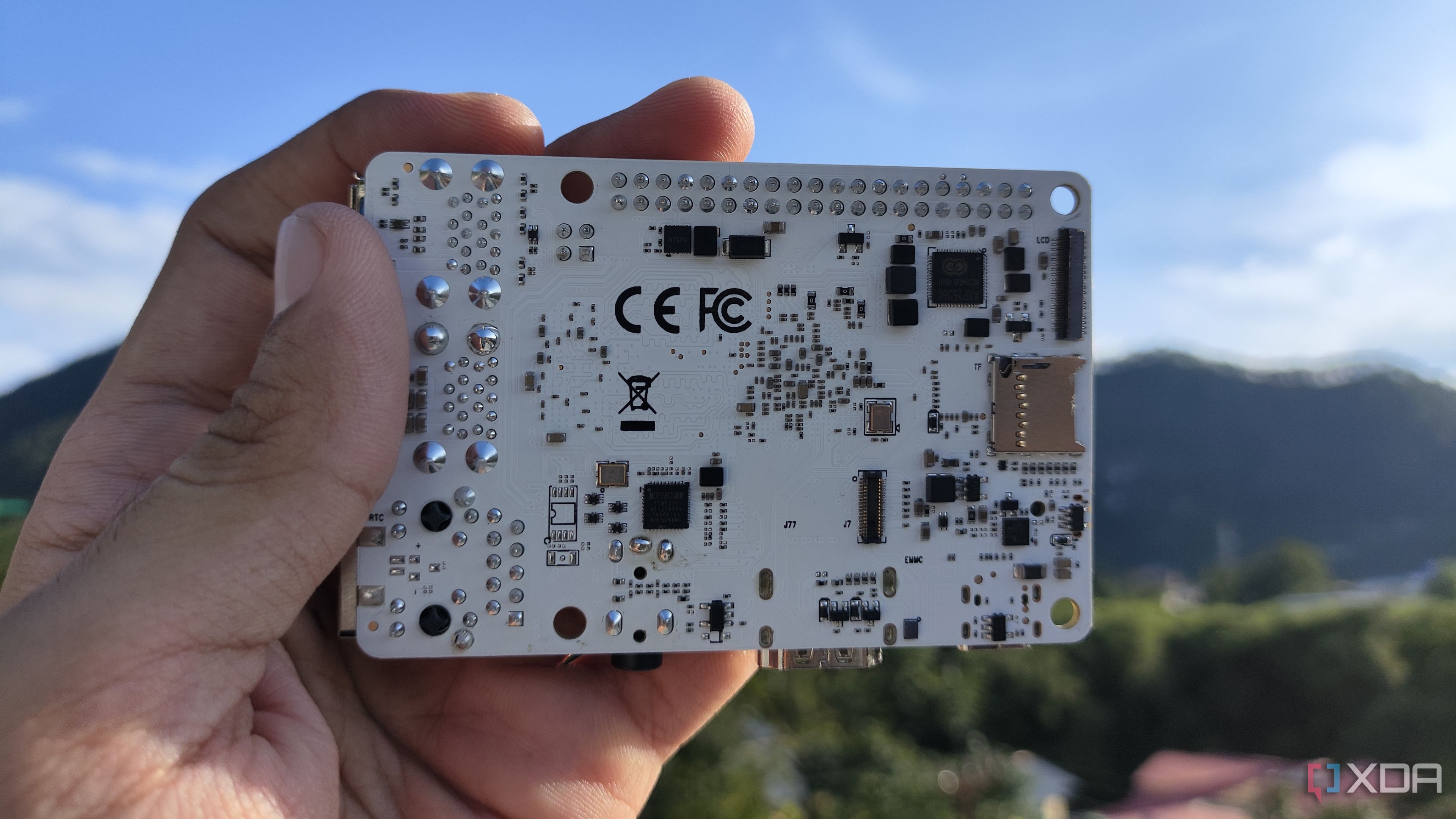 A person holding a Milk-V Mars SBC