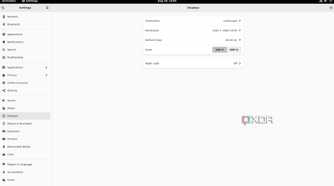 The Settings app on the official Debian 11 image for the Milk-V Mars