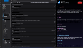 Screenshot of a unified inbox in Mozilla THunderbird