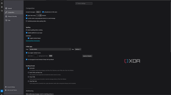 Screenshot of Mozilla Thunderbird Composition settings