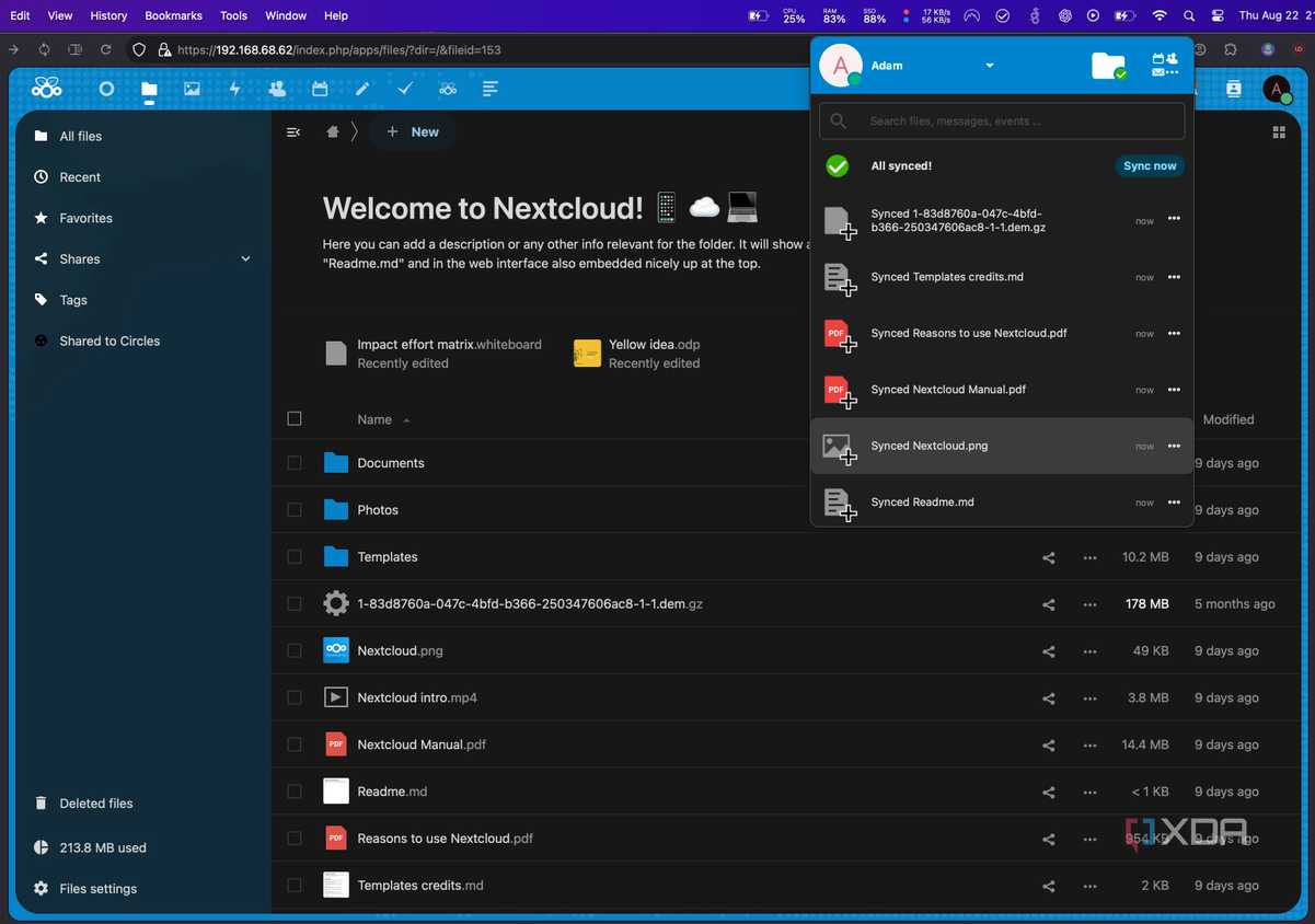 Connecting to Nextcloud instance running on a phone