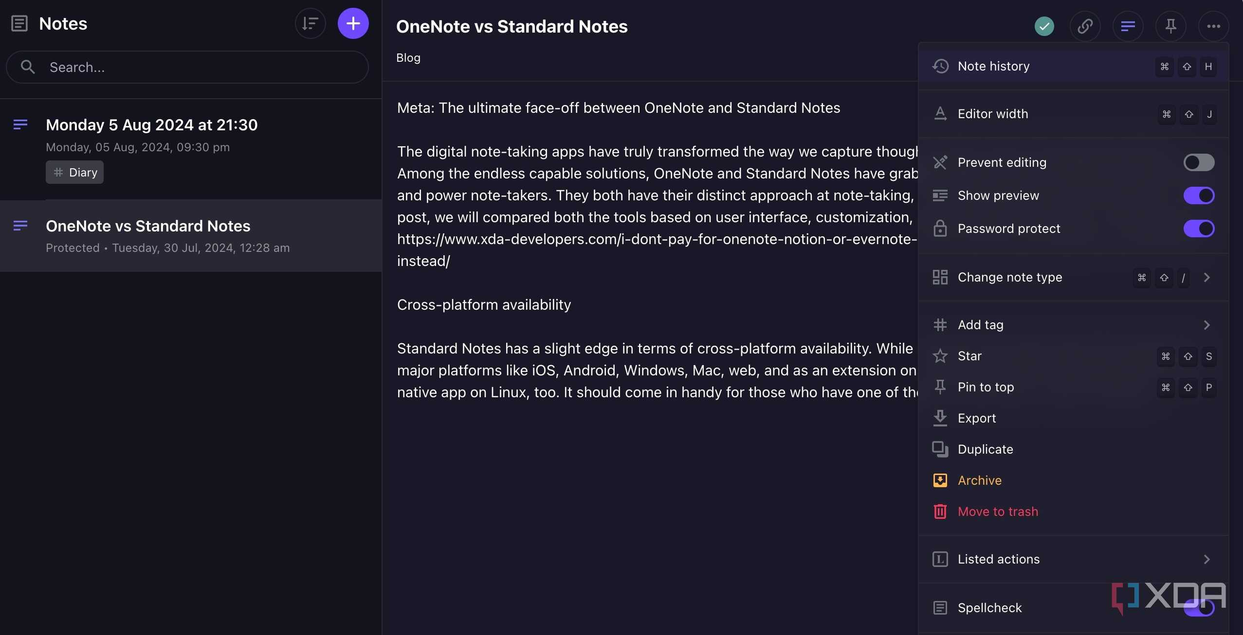 Std Note OneNote vs. Standard Notes: Which note-taking app is better?