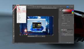 The option to upscale an image in Photoshop