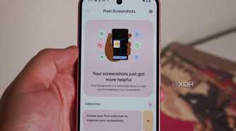 A Pixel Screenshots explainer on a Google Pixel 9.