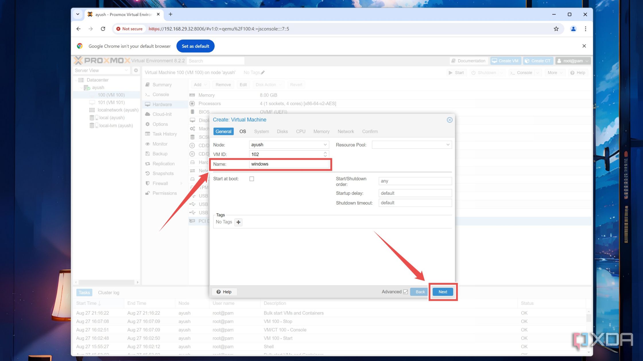 Adding a name to a Windows 11 VM