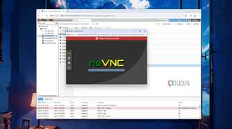 An error message in noVNC