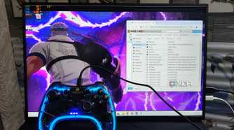 Tales of Arise running on a Windows 11 Proxmox VM, with Parsec streaming it to a client PC