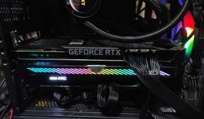 An RTX 3080 Ti and an Intel Arc A750 slotted into a PC