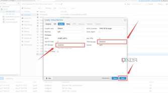 Picking the EFI and TPM storage options in the Proxmox web UI