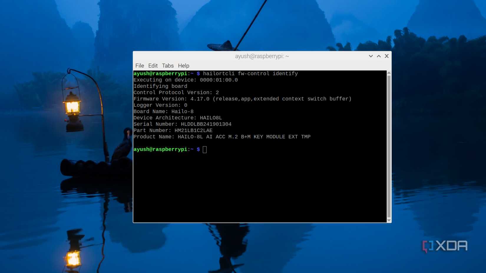 The terminal command to check whether the Raspberry Pi AI Kit is connected to the Raspberry Pi 5