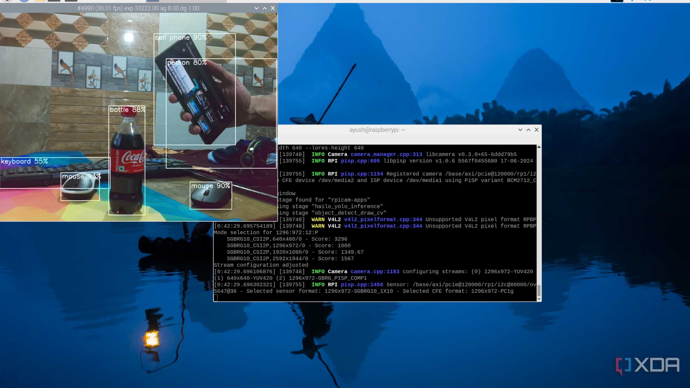 Testing the Object Detection capabilities of the Raspberry Pi AI Kit using the Yolov8 model