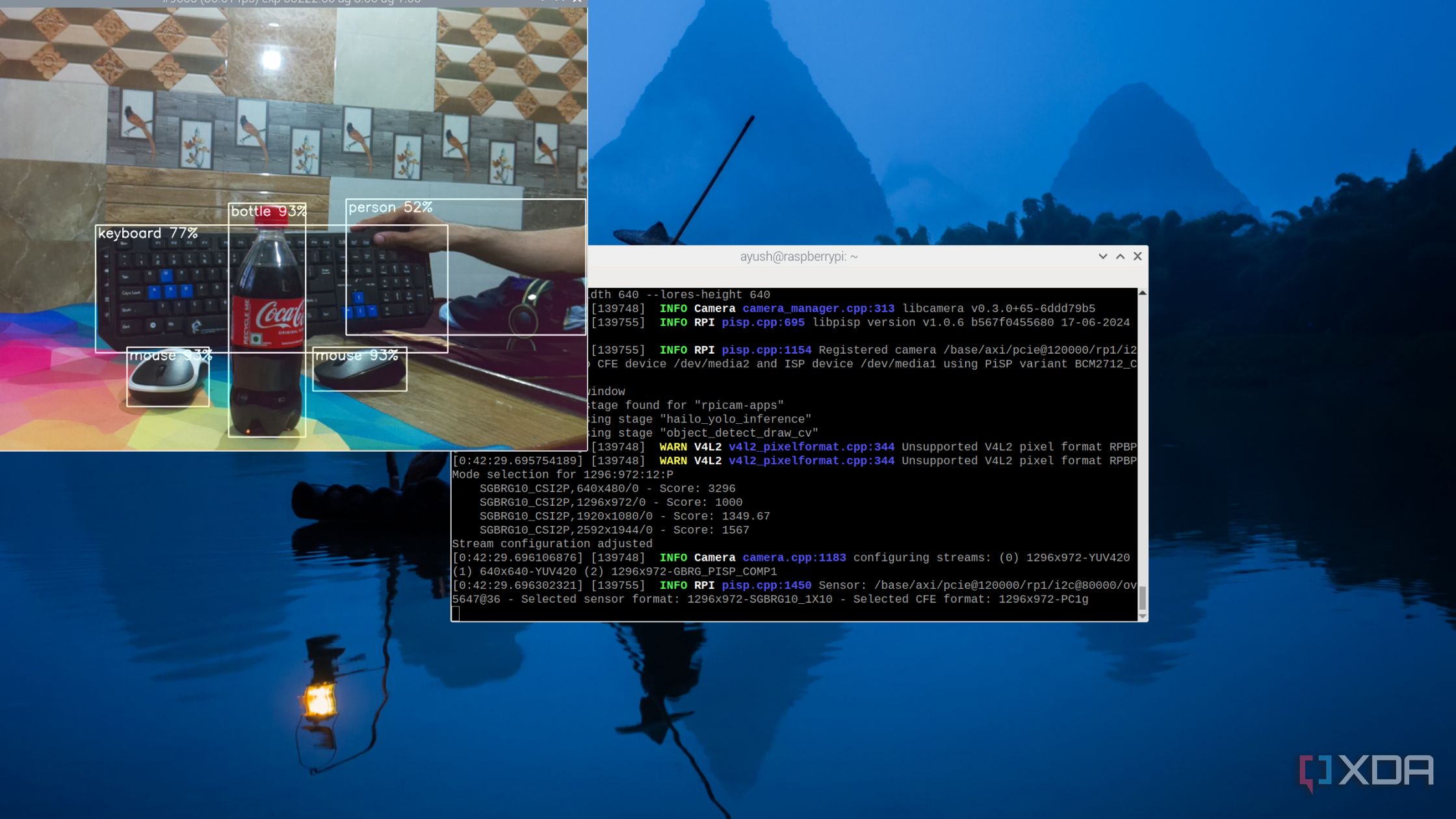 Testing the Object Detection capabilities of the Raspberry Pi AI Kit using the Yolov8 model