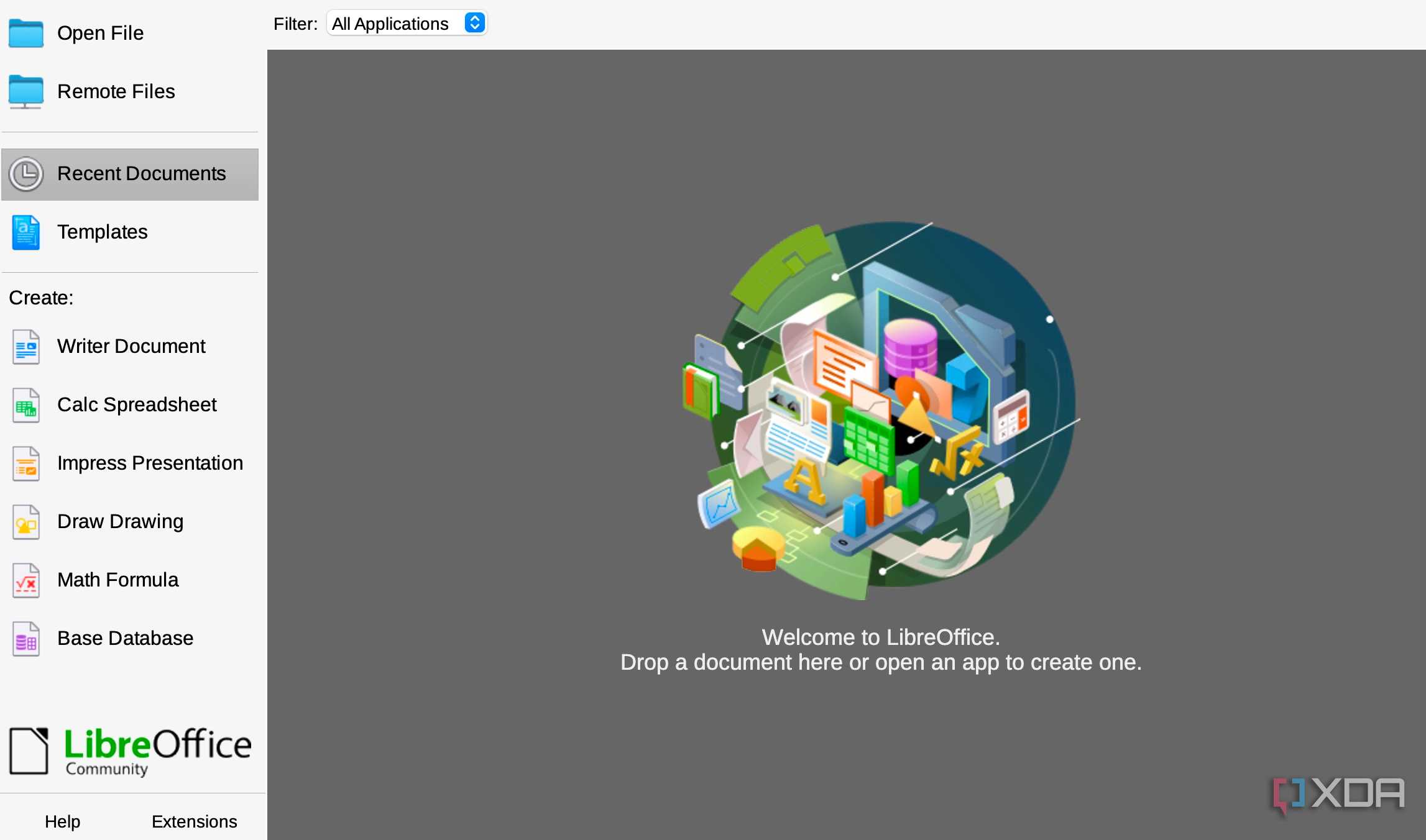 LibreOffice home