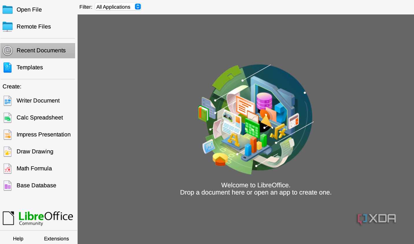 LibreOffice home