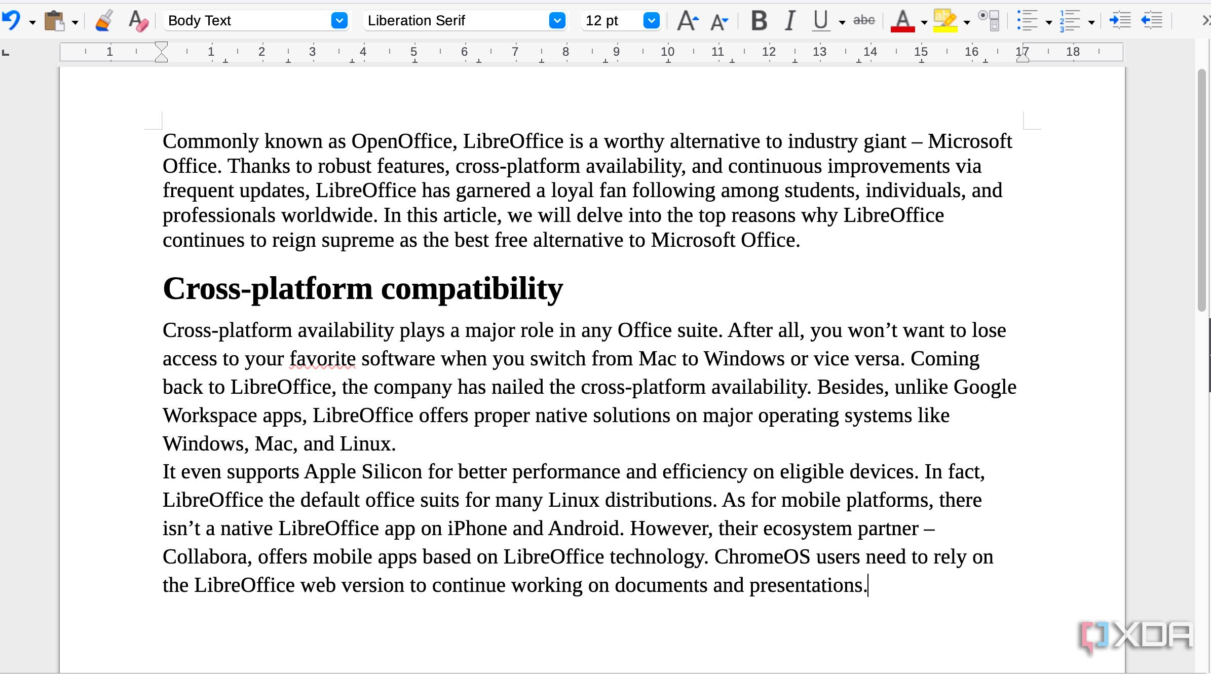 LibreOffice Writer tool