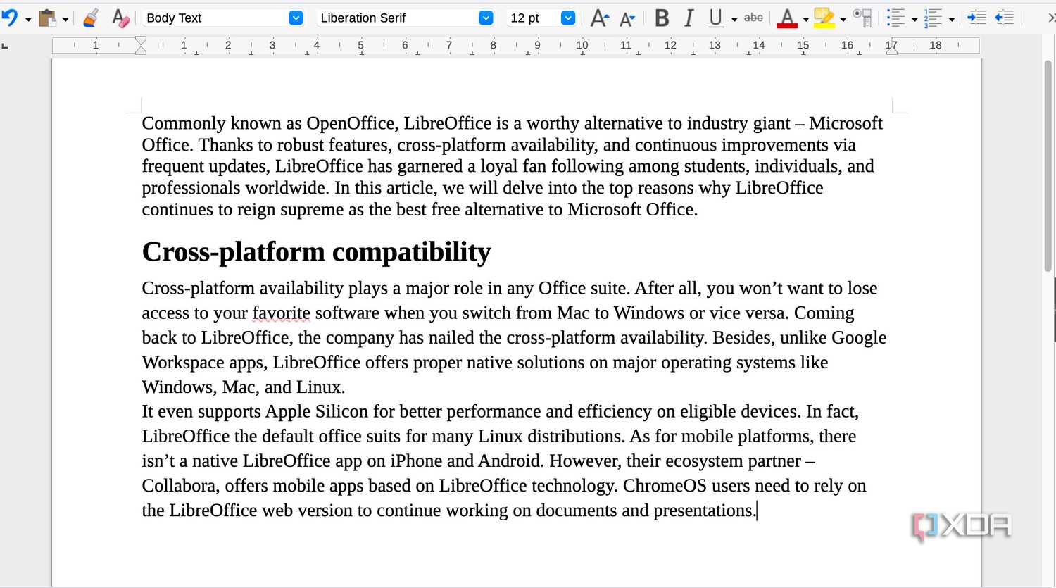 LibreOffice Writer tool
