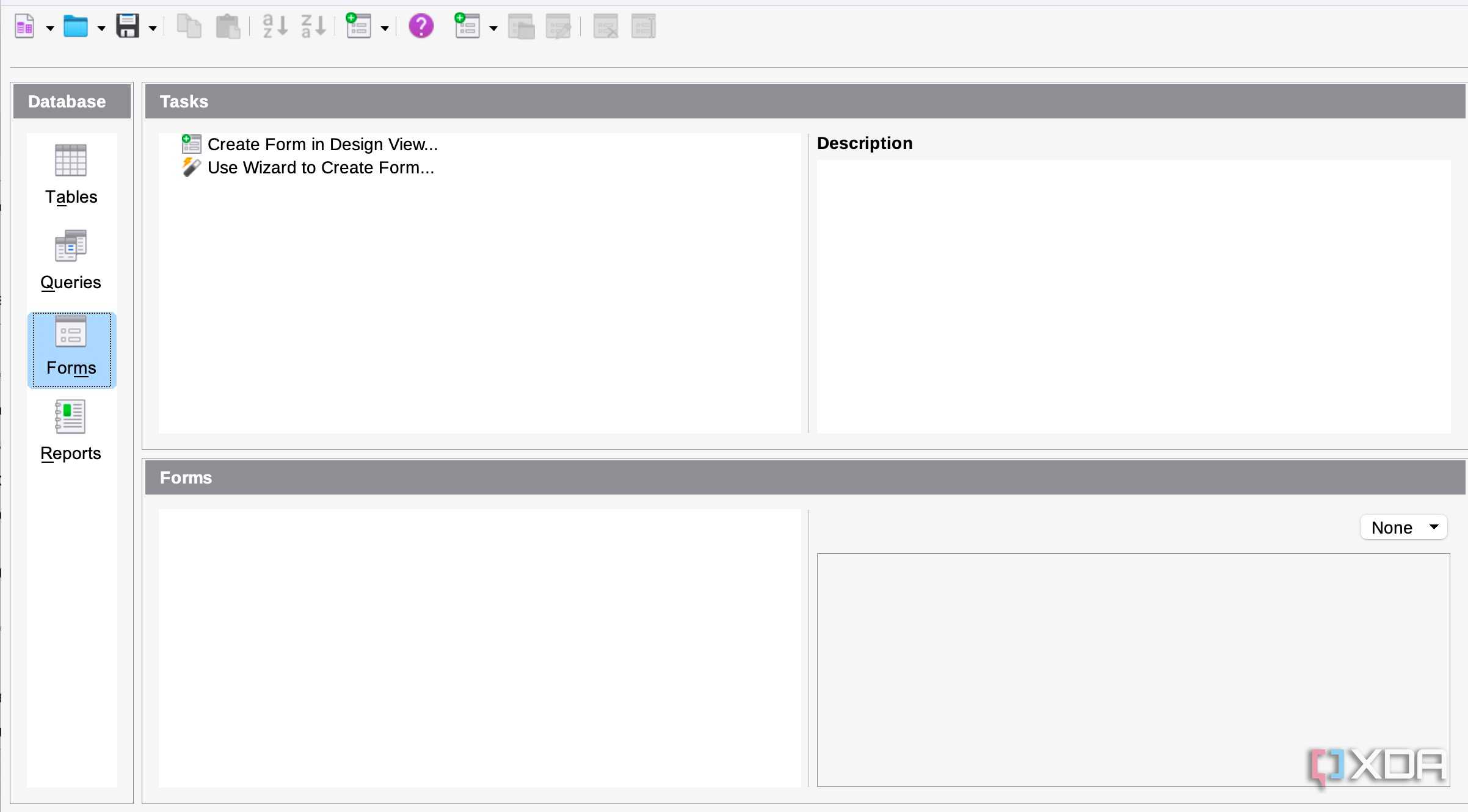 LibreOffice databases