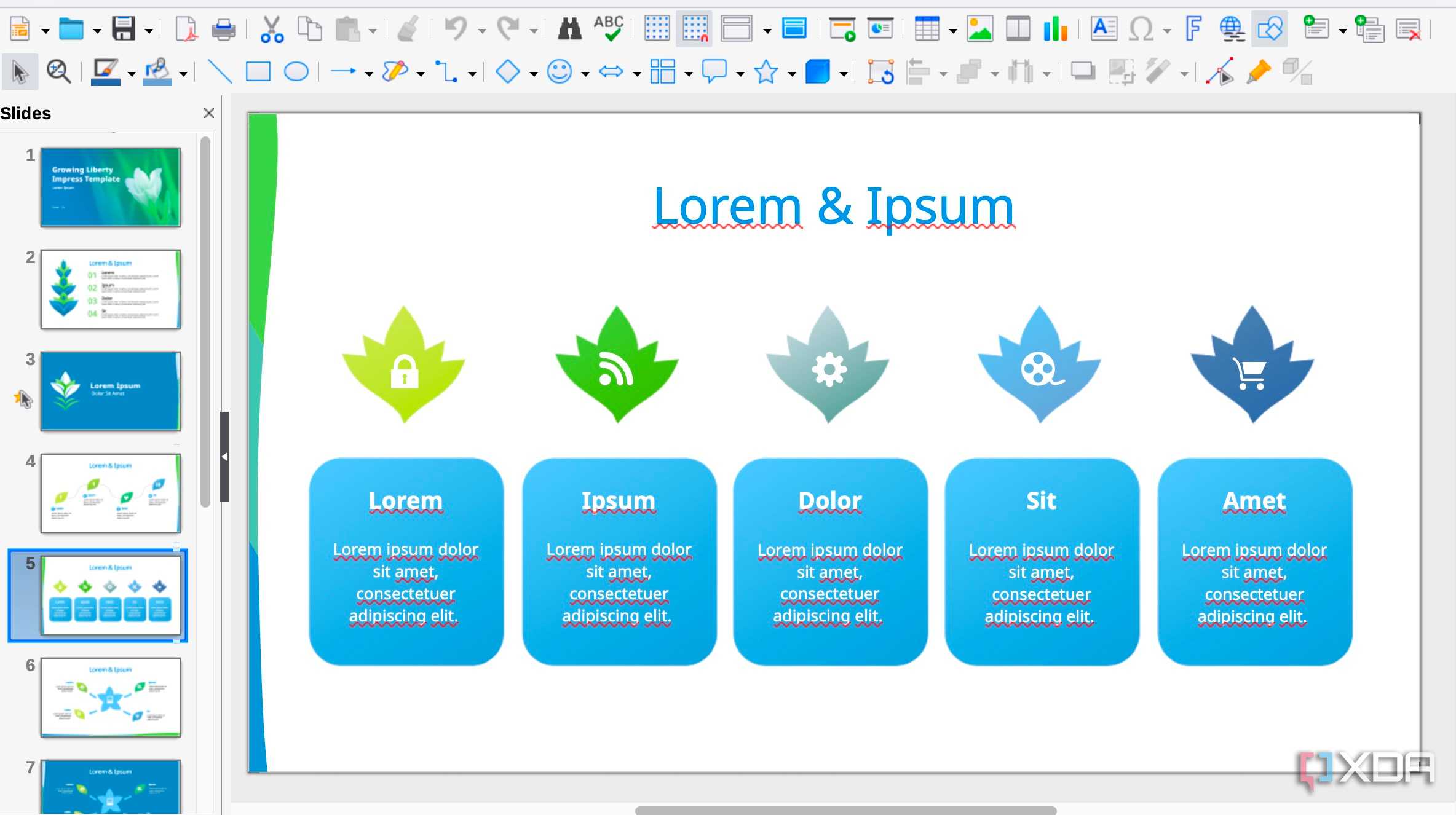 LibreOffice create presentation