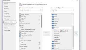 Microsoft Word ribbon customization
