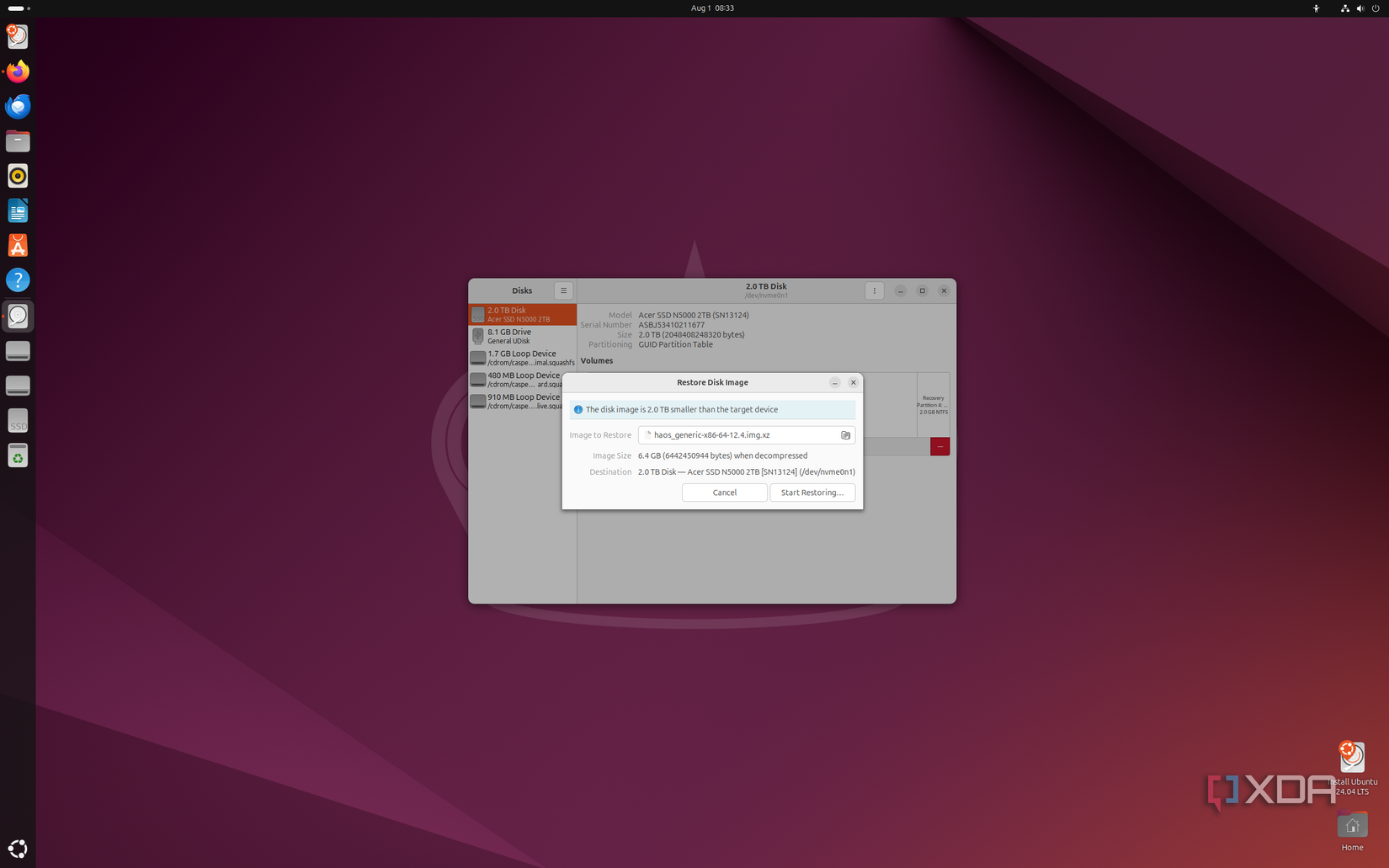 Restore disk (2)