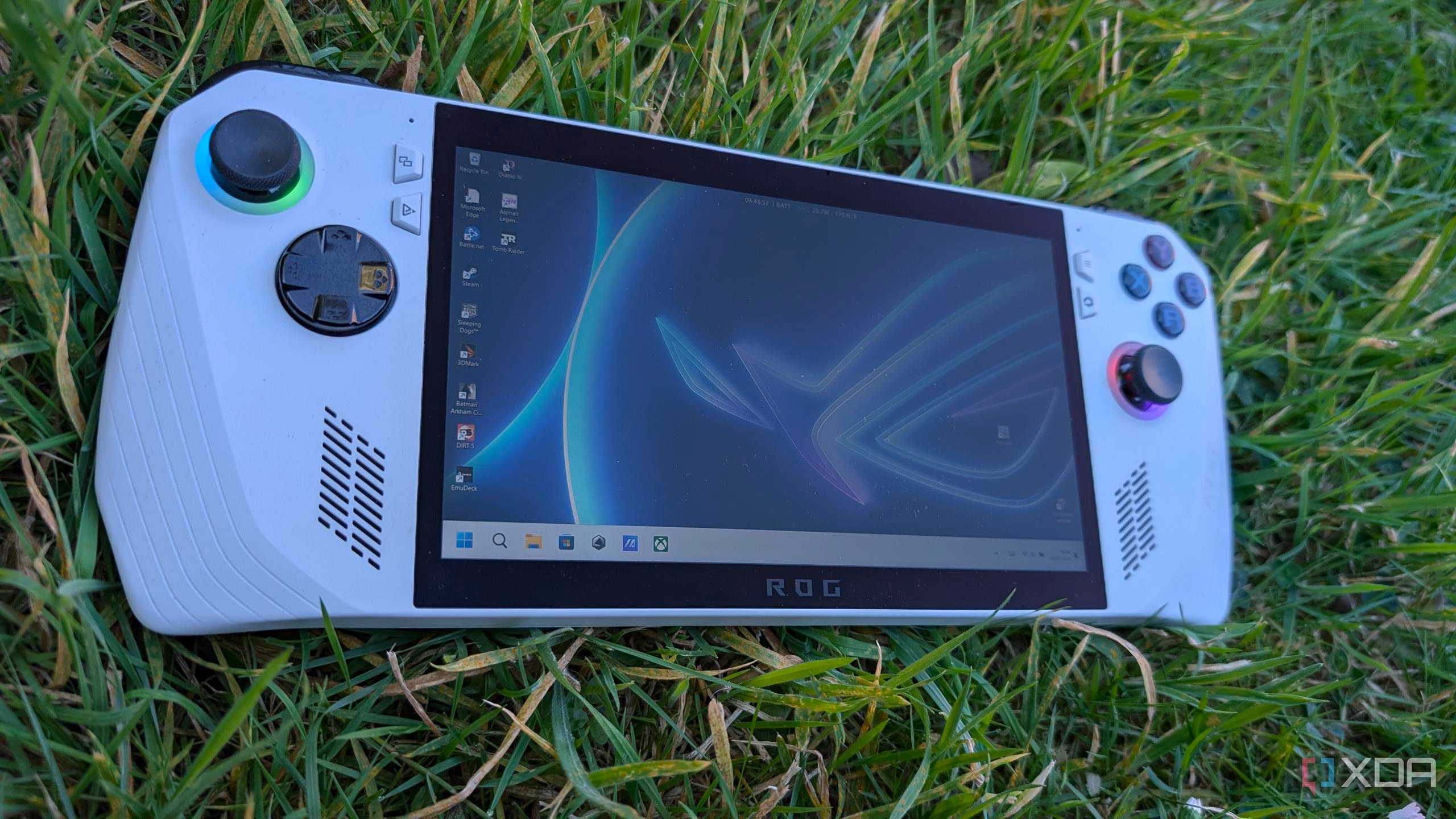 image of the rog ally in the grass